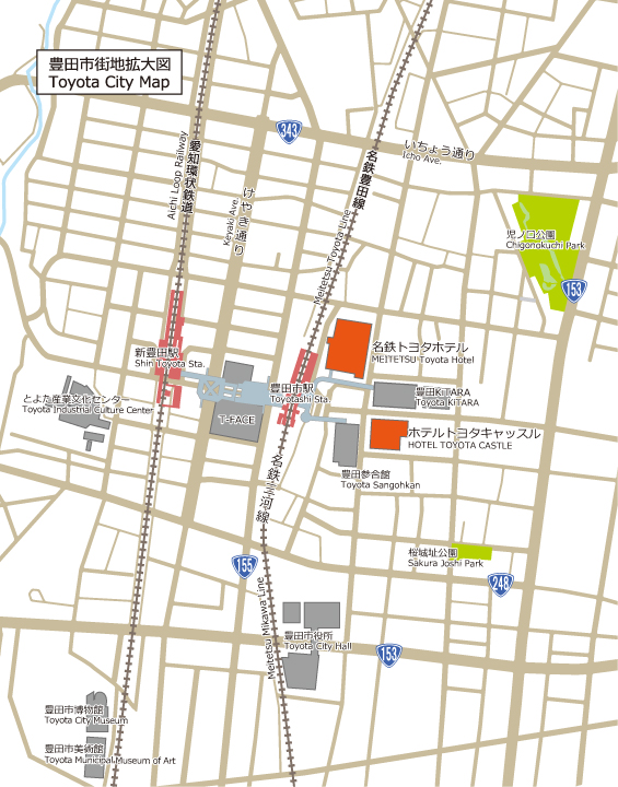 豊田市街地拡大図